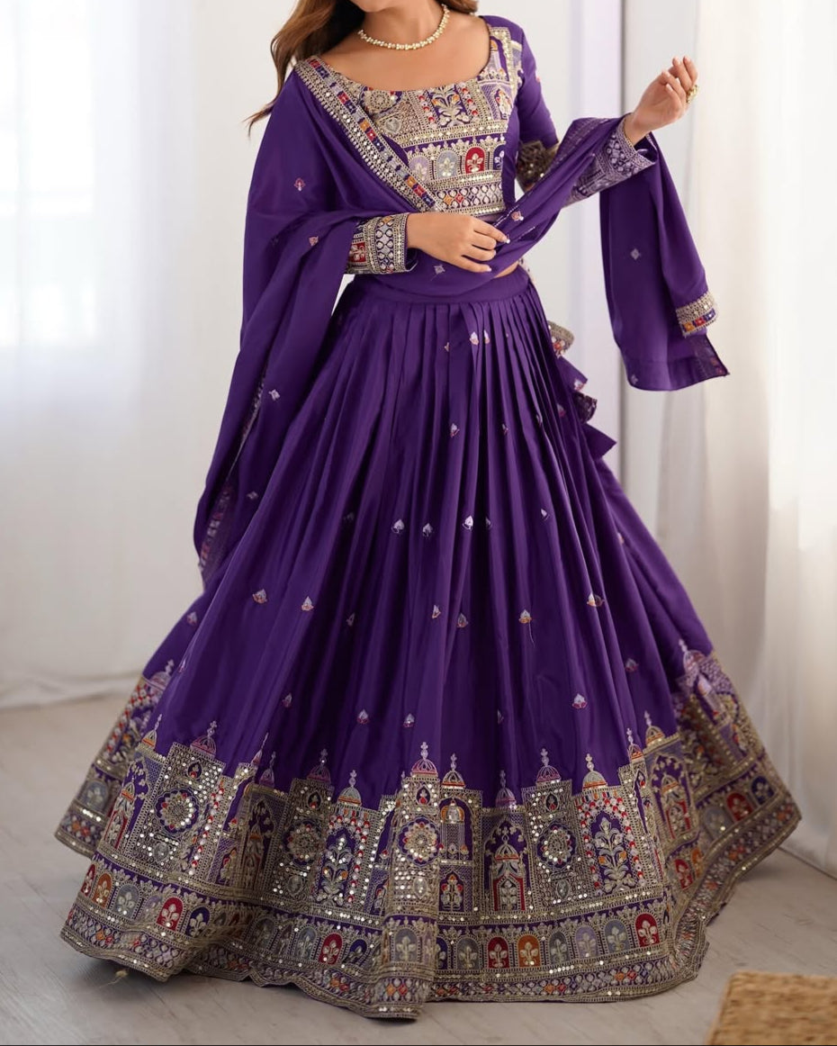 Wedding Special Coding Dori With Thread & Sequence Work Lehenga Choli