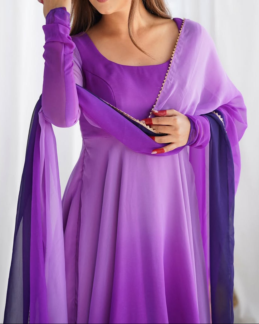 Most Trendy Padding Fabric Fully Flair Anarkali Set