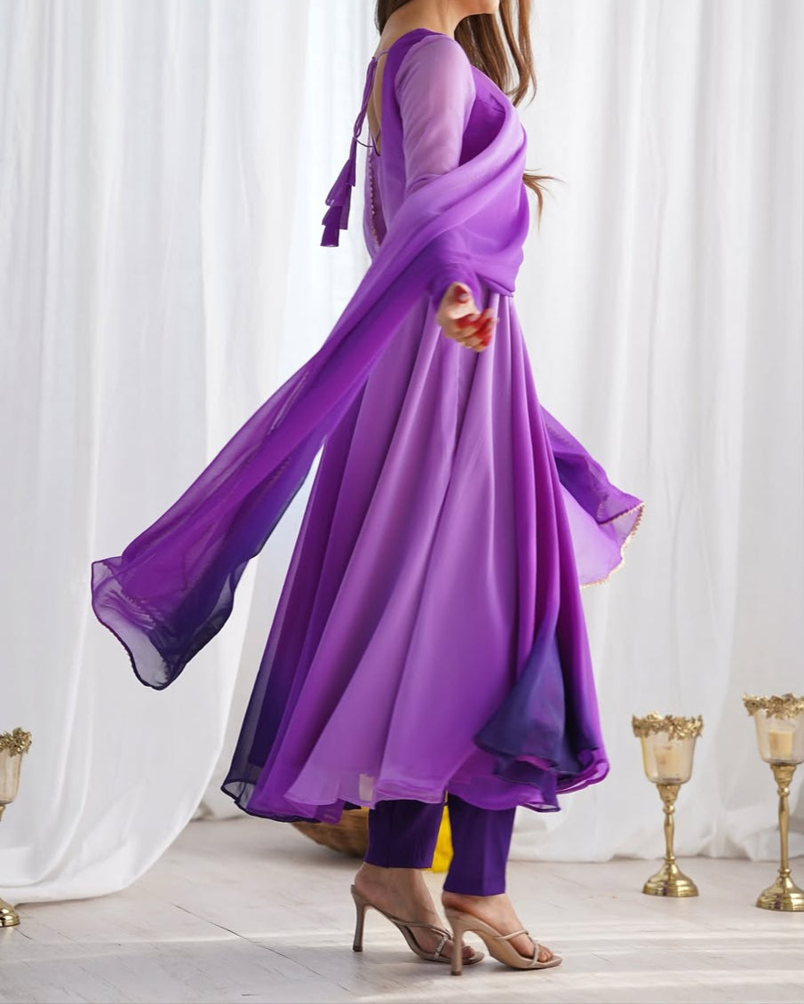 Most Trendy Padding Fabric Fully Flair Anarkali Set