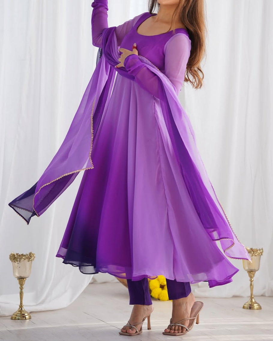 Most Trendy Padding Fabric Fully Flair Anarkali Set
