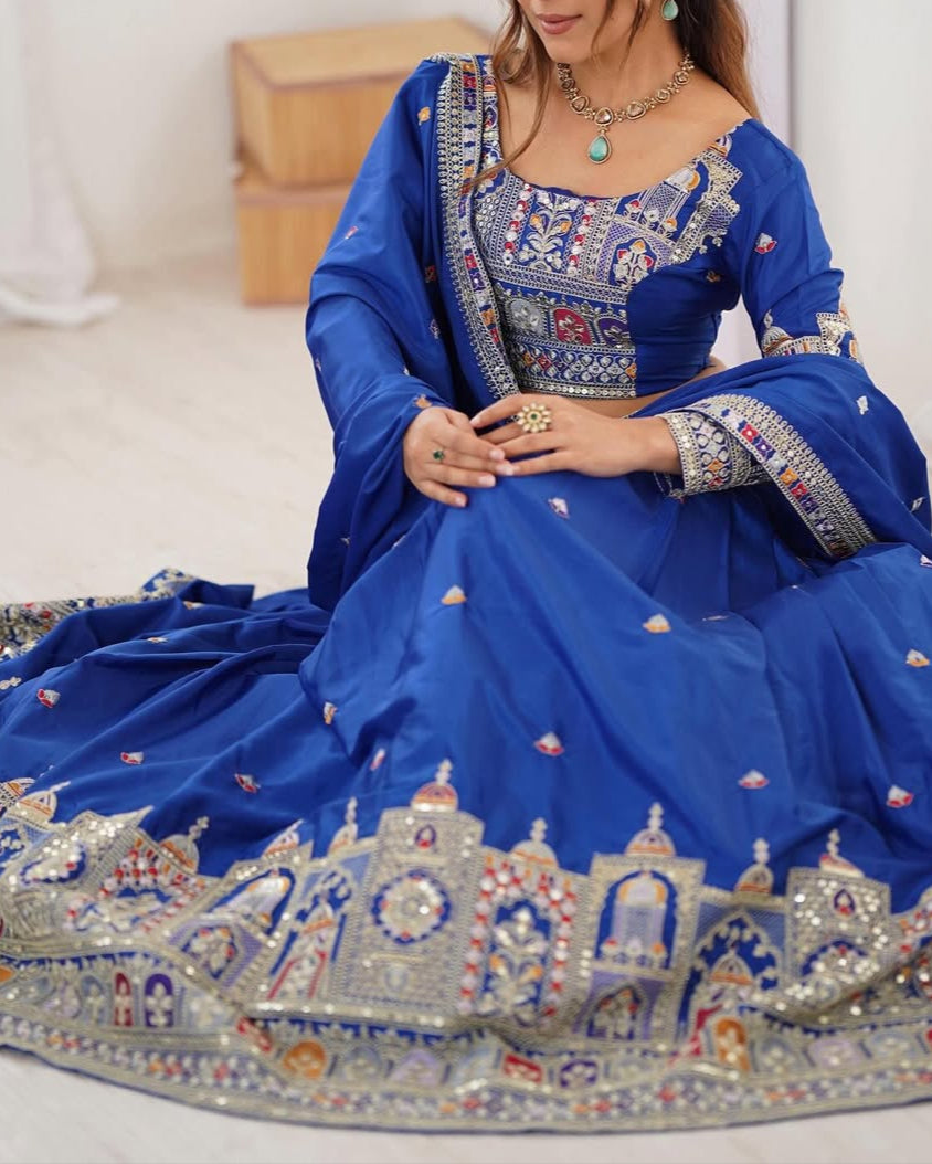 Wedding Special Coding Dori With Thread & Sequence Work Lehenga Choli