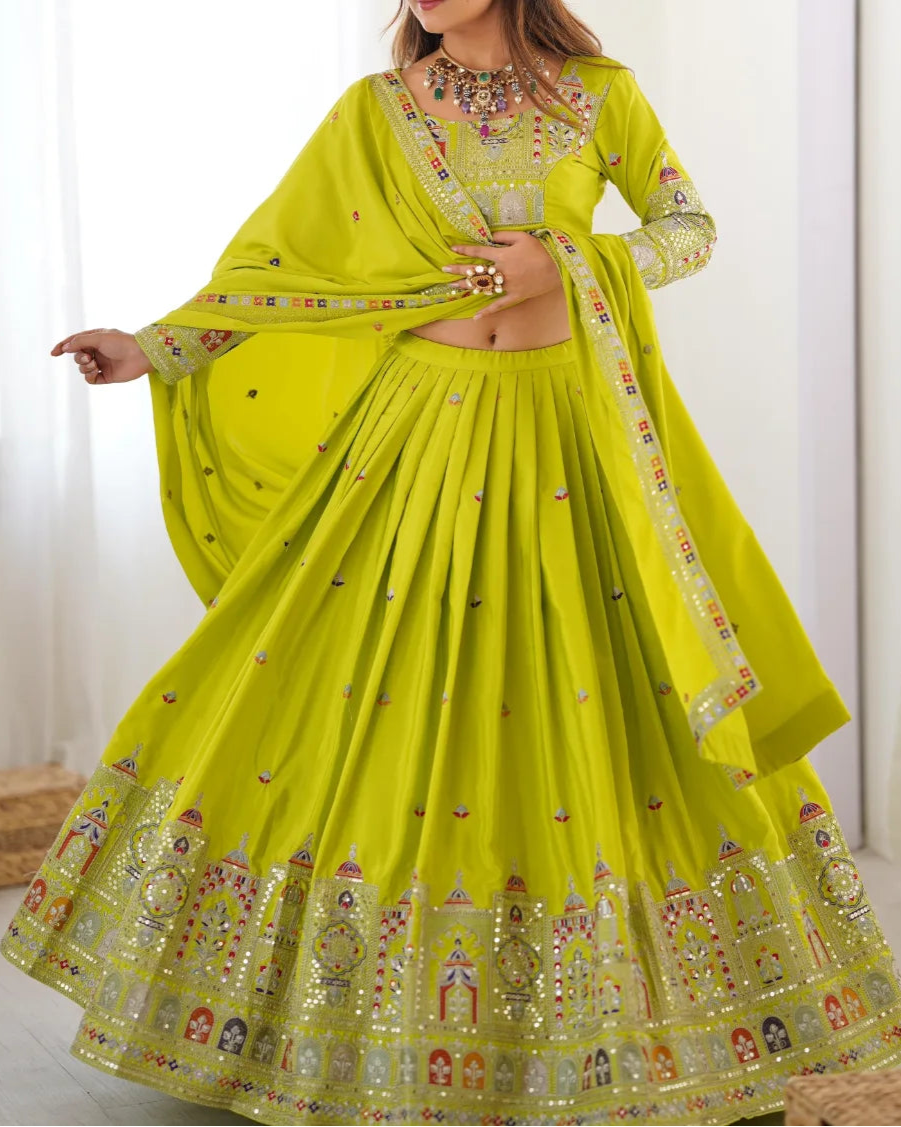 Wedding Special Coding Dori With Thread & Sequence Work Lehenga Choli