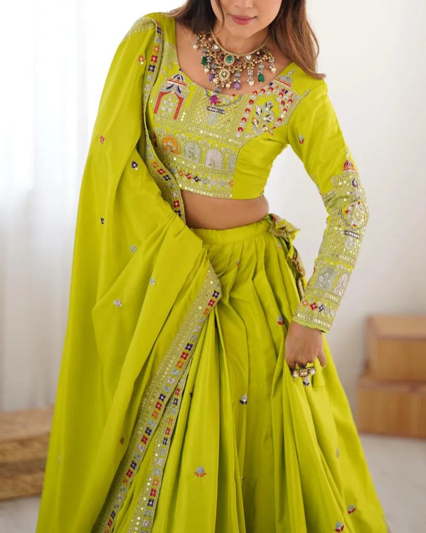Wedding Special Coding Dori With Thread & Sequence Work Lehenga Choli