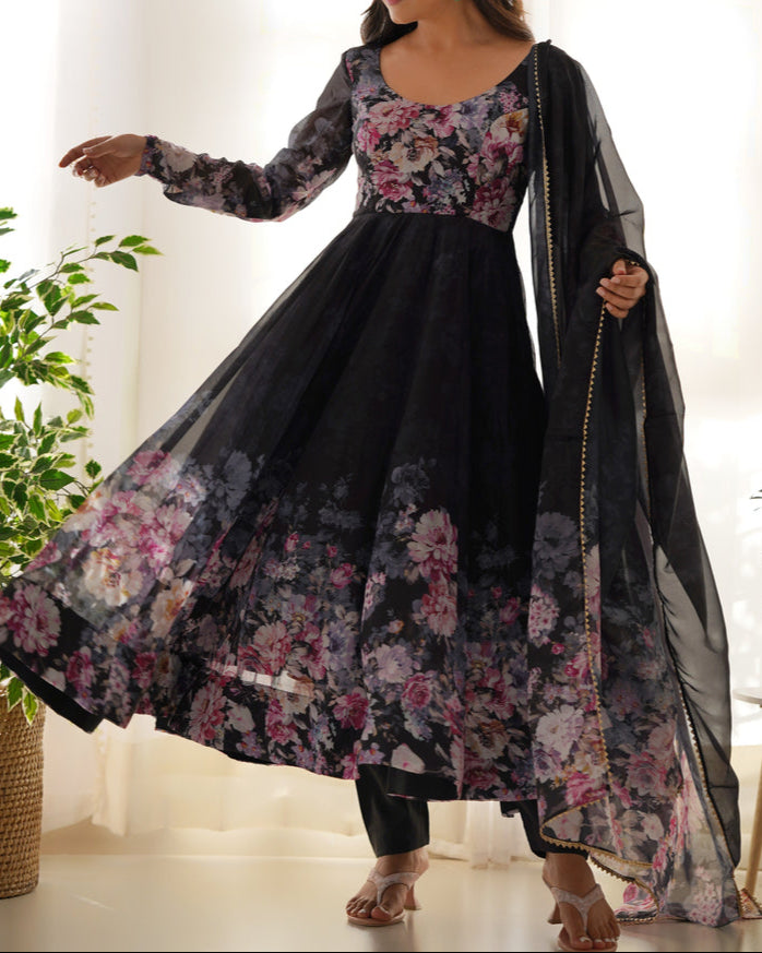 Pure Soft Georgette Anarkali Suit Set