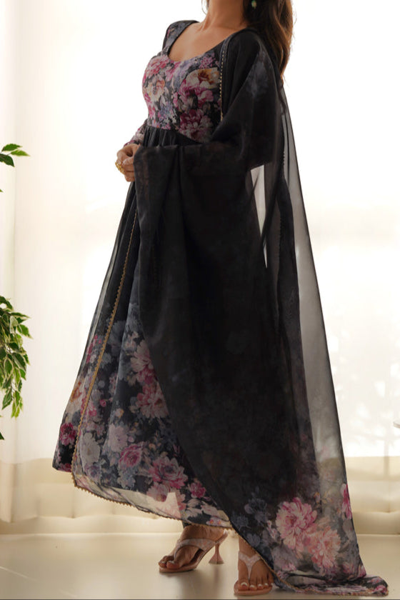 Pure Soft Georgette Anarkali Suit Set