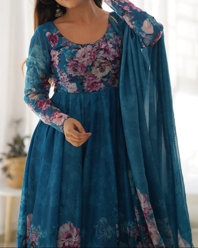 Pure Soft Georgette Anarkali Suit Set