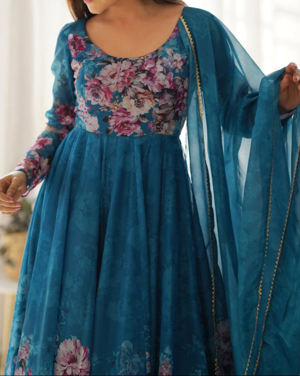 Pure Soft Georgette Anarkali Suit Set