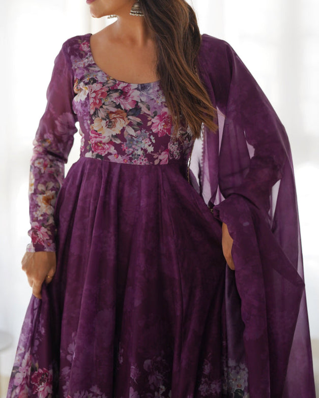 Pure Soft Georgette Anarkali Suit Set