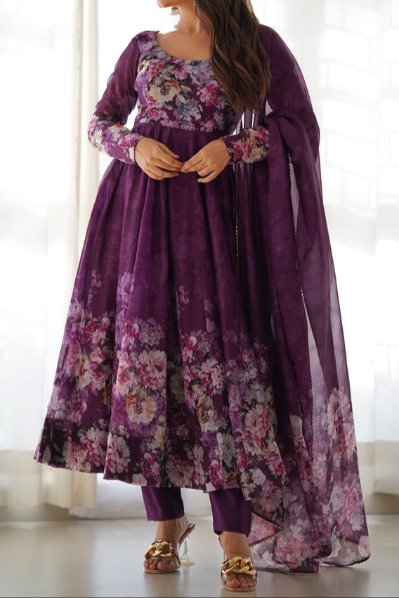 Pure Soft Georgette Anarkali Suit Set