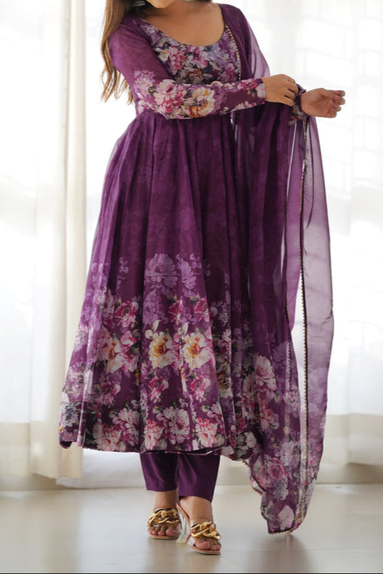 Pure Soft Georgette Anarkali Suit Set