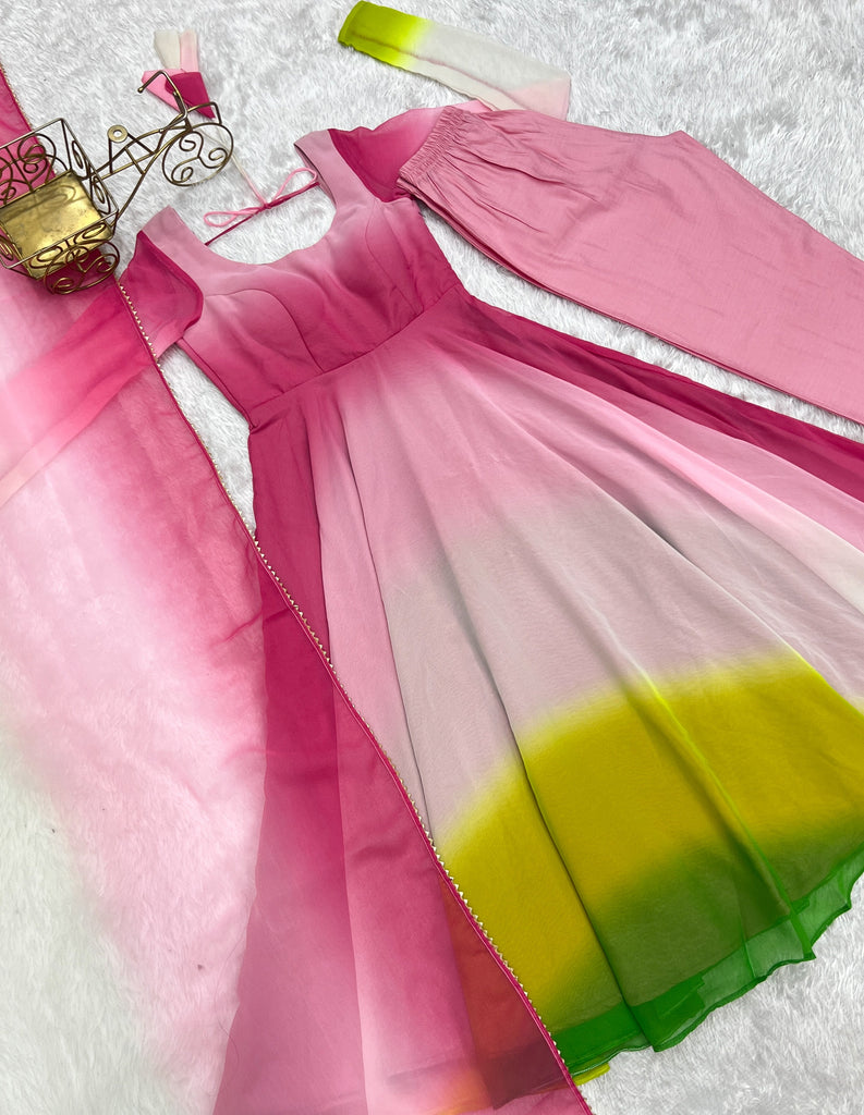 Most Trendy Padding Fabric Fully Flair Anarkali Set