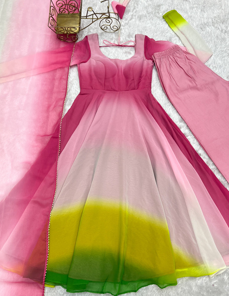 Most Trendy Padding Fabric Fully Flair Anarkali Set