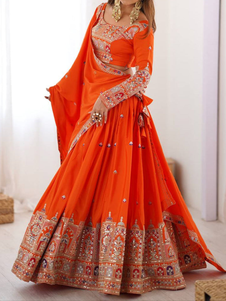 Wedding Special Coding Dori With Thread & Sequence Work Lehenga Choli