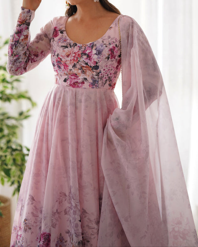 Pure Soft Georgette Anarkali Suit Set