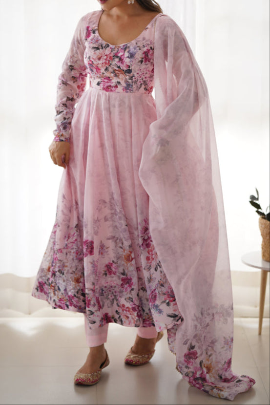 Pure Soft Georgette Anarkali Suit Set