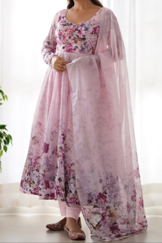 Pure Soft Georgette Anarkali Suit Set