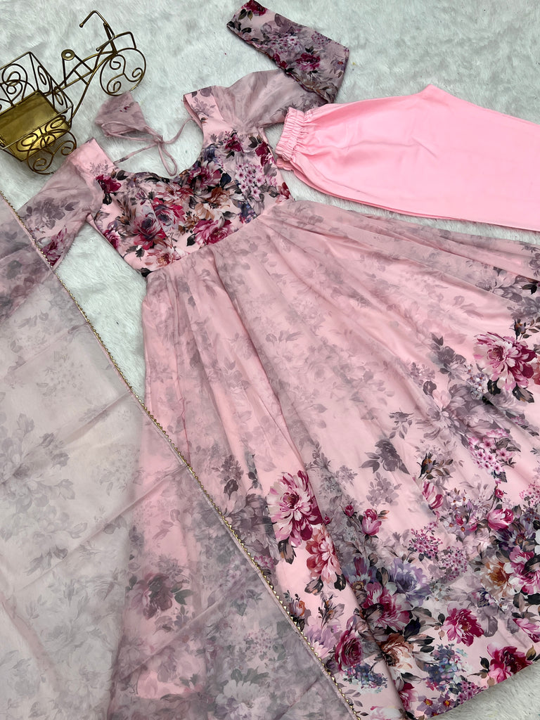 Pure Soft Georgette Anarkali Suit Set