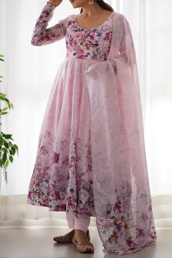 Pure Soft Georgette Anarkali Suit Set